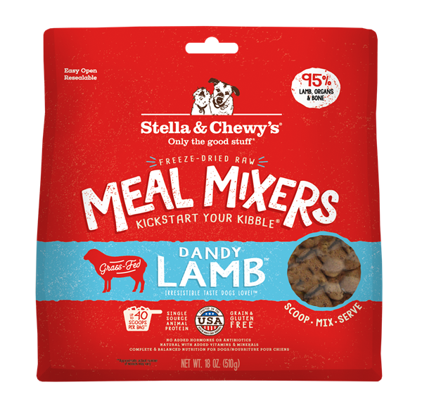Stella & Chewy’s Dandy Lamb Meal Mixers for Dogs 18oz
