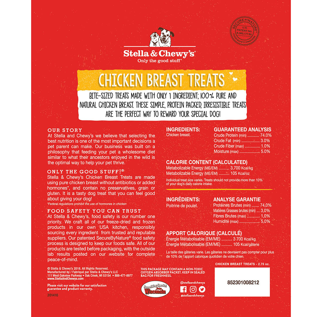 Stella & Chewy’s Single Ingredient Chicken Breast Freeze Dried Treats for Dogs 2.75oz