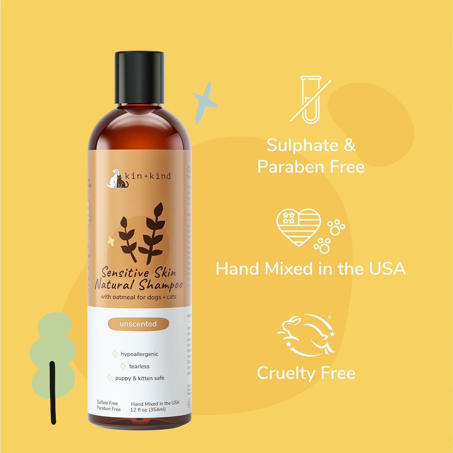 kin+kind Deep Clean Shampoo Almond and Vanilla 12oz