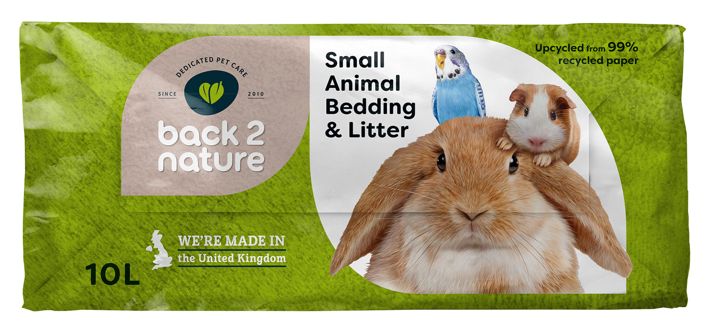 Back 2 Nature Recycled Paper Small Animal Bedding and Litter