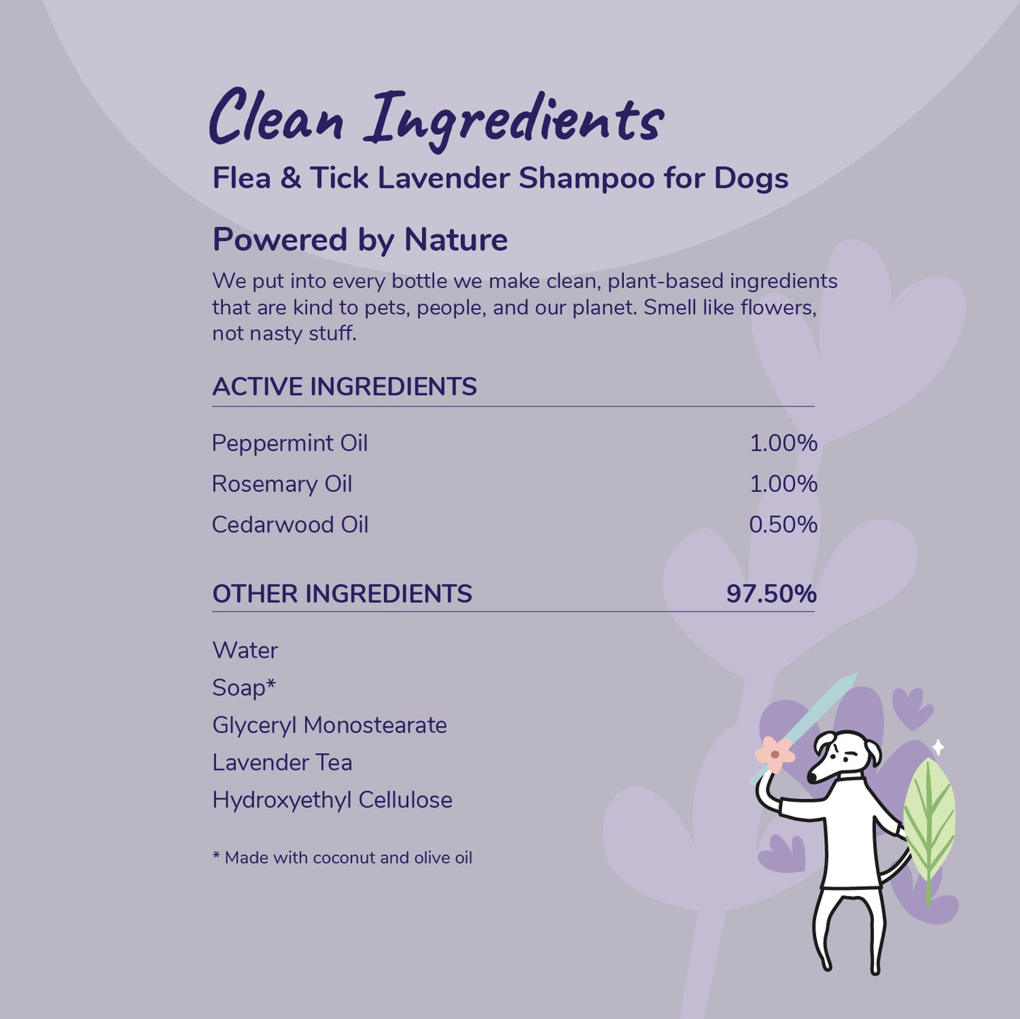 kin+kind Flea and Tick Treatment Shampoo Lavender 12oz