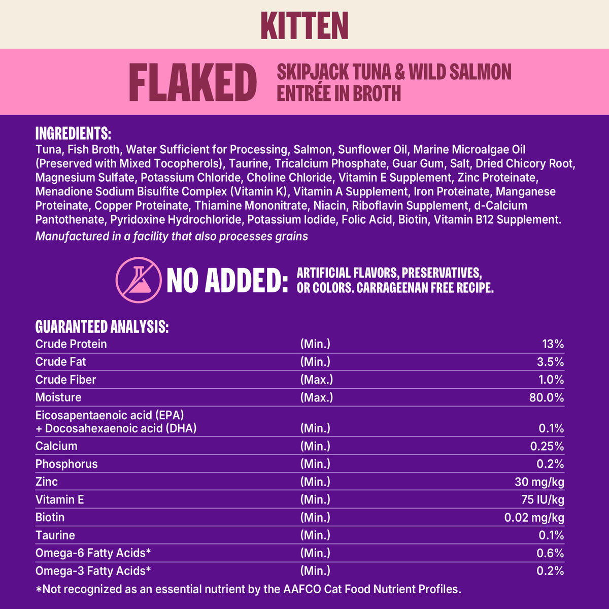 Wellness CORE Signature Selects Flaked Skipjack Tuna & Wild Salmon Kitten Grain Free Wet Cat Food 2.8oz