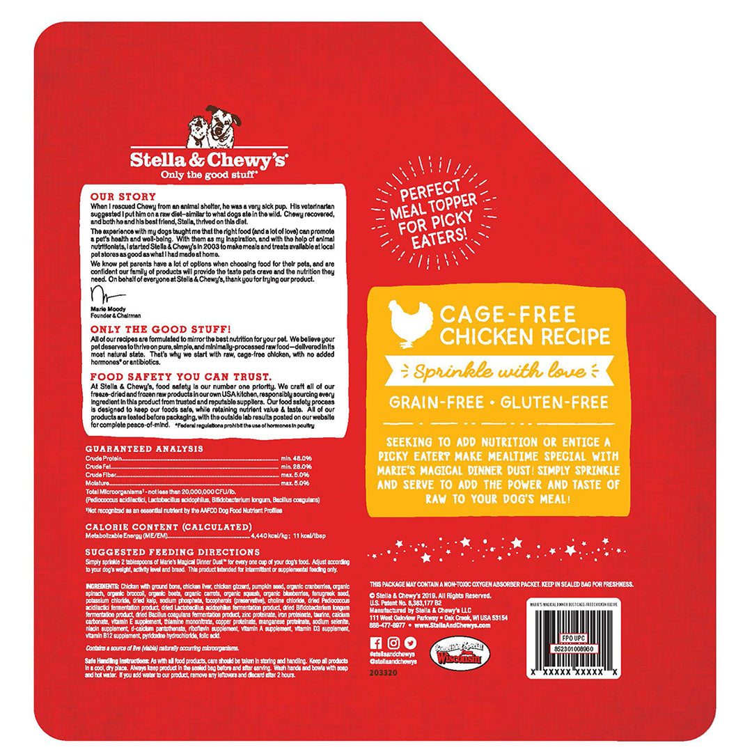 Stella & Chewy’s Marie’s Magical Dinner Dust Cage-Free Chicken for Dogs 7oz