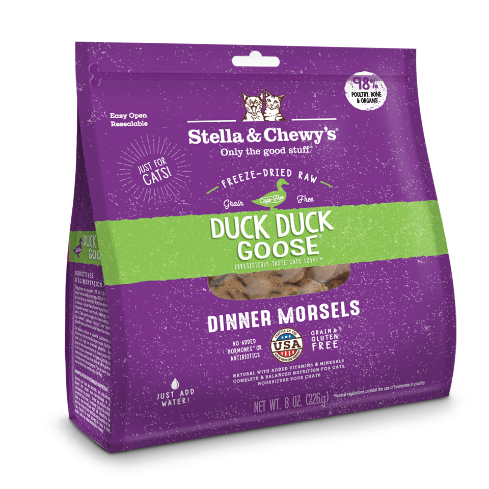 Stella & Chewy’s Duck Duck Goose Freeze Dried Raw Dinner Morsels for Cats 8oz