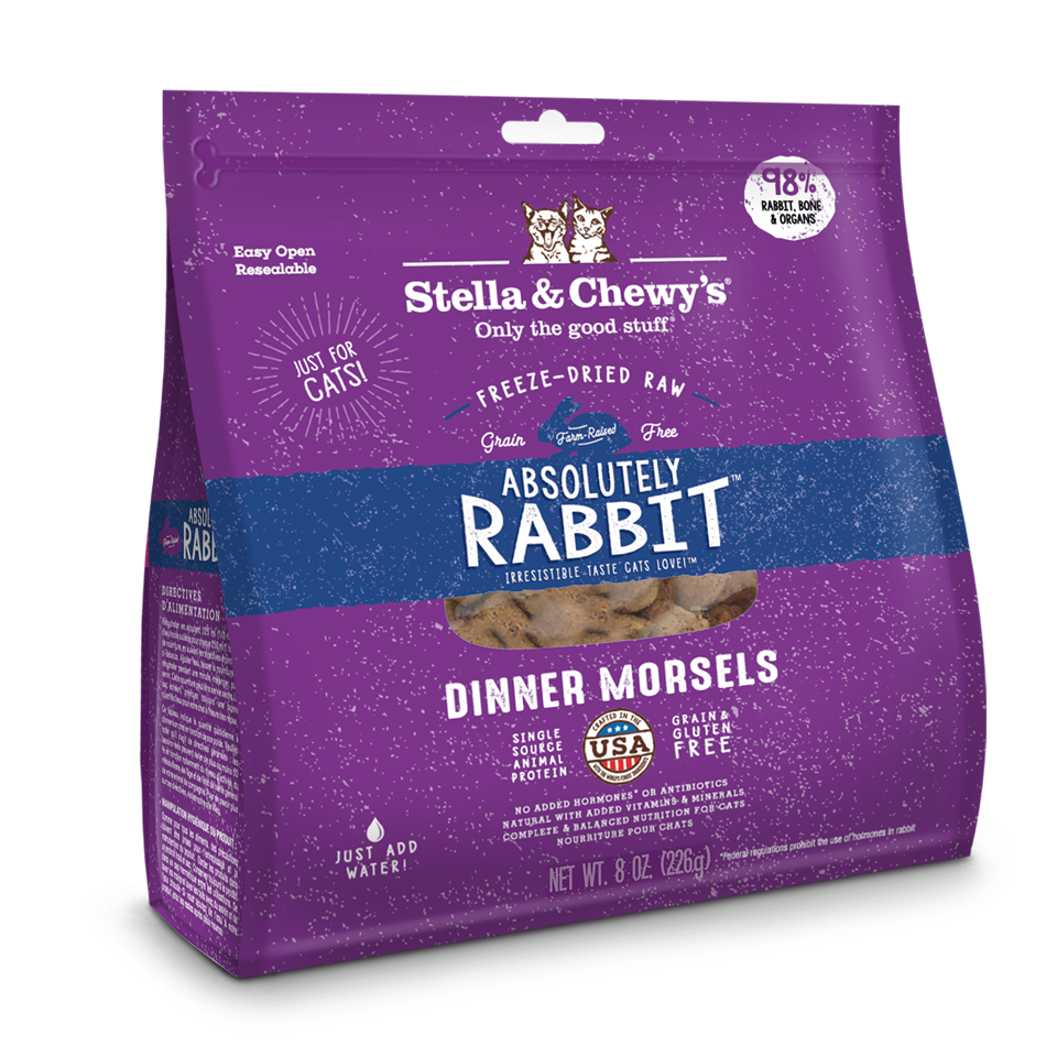 Stella & Chewy’s Absolutely Rabbit Freeze Dried Raw Dinner Morsels for Cats 8oz