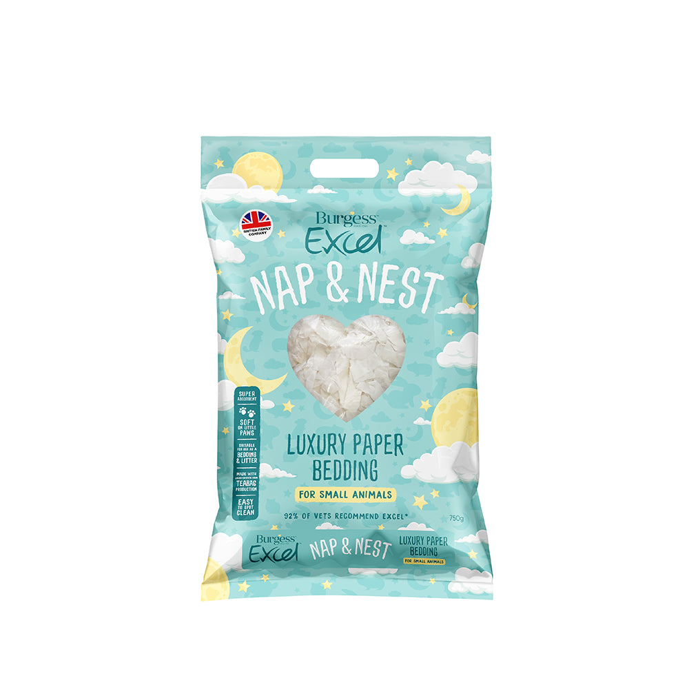 Burgess Excel Nap & Nest Paper Bedding – 750g