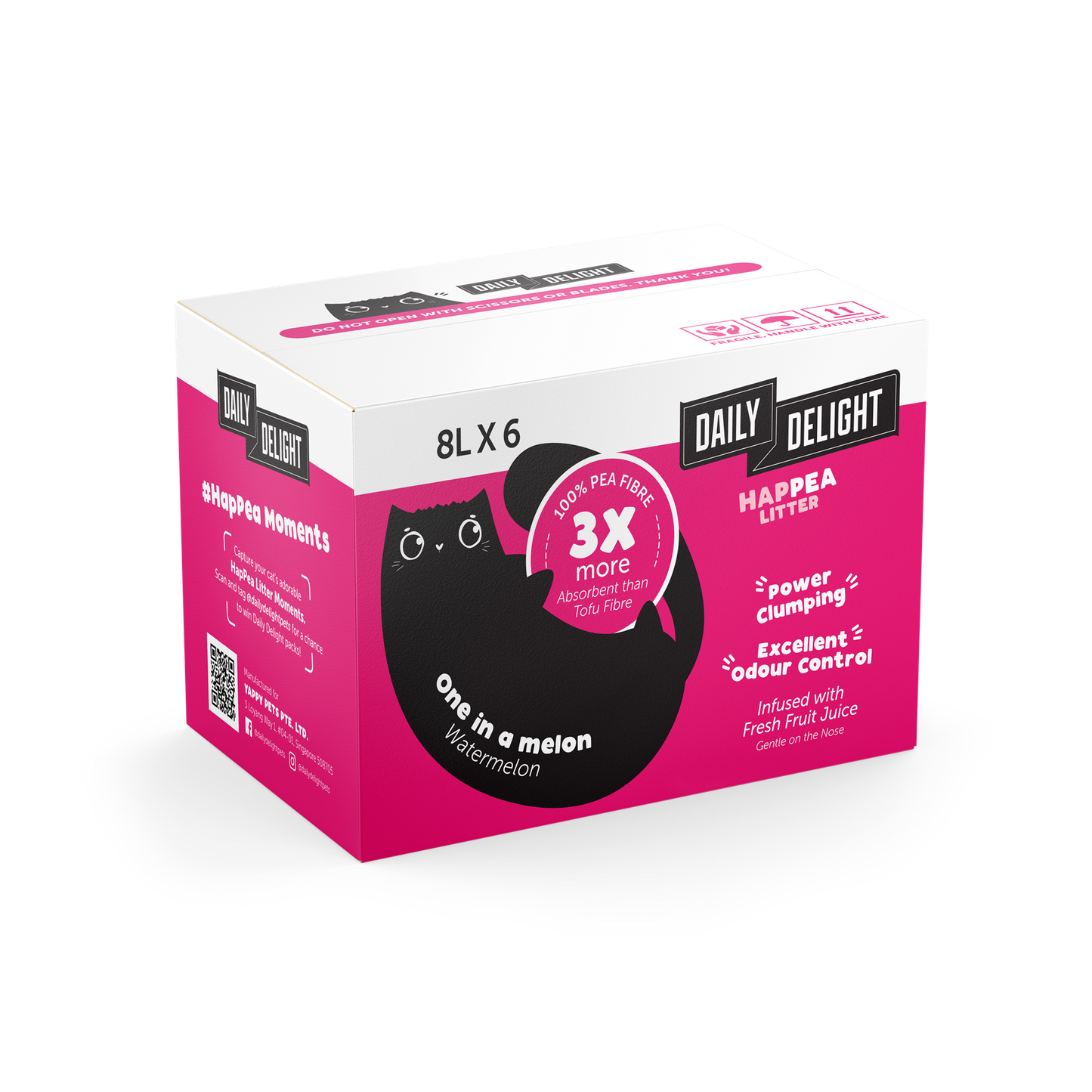 Daily Delight Happea One-in-a-Melon Watermelon Clumping Cat Litter 8L