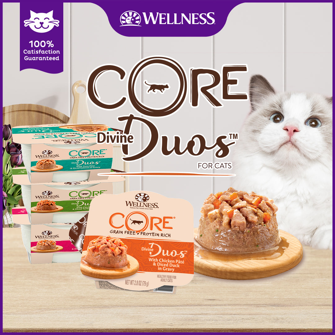 Wellness CORE Divine Duos Chicken Pate & Diced Duck in Gravy Wet Cat Food 2.8oz