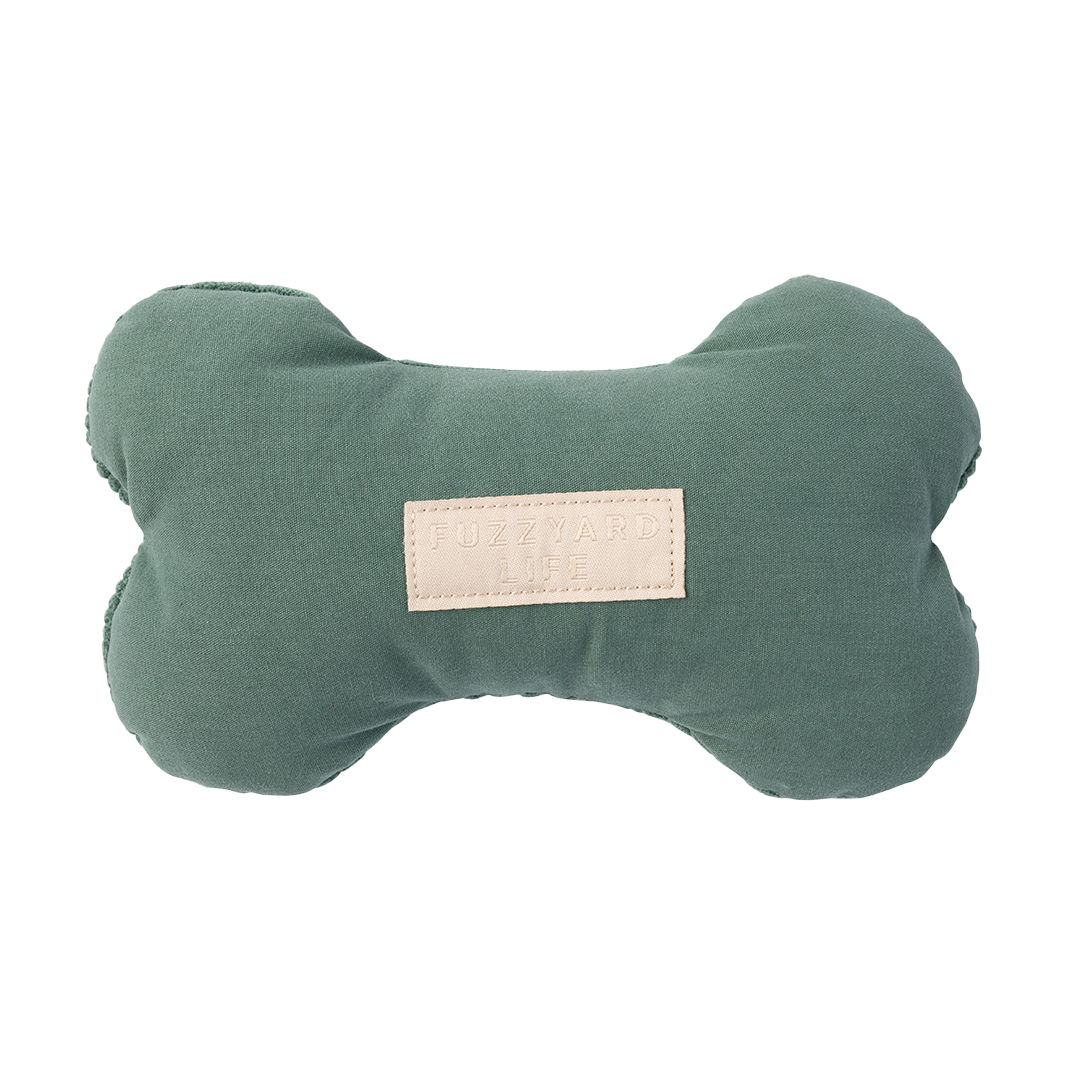 FuzzYard Life Bone Plush Dog Toy Myrtle Green