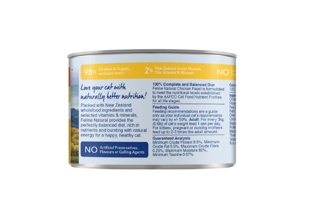Feline Natural Chicken Canned Cat Food – 12 x 170g
