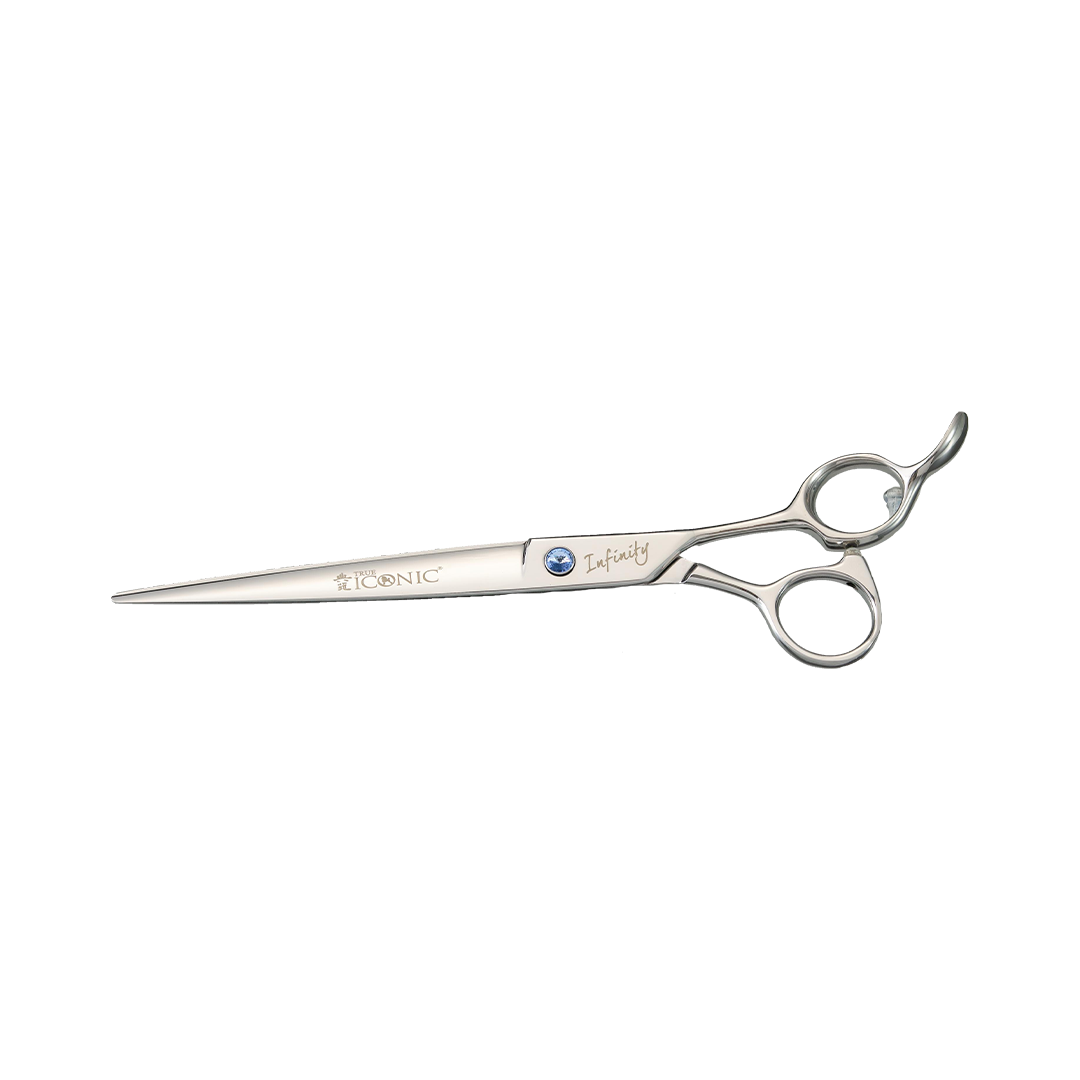 True Iconic Infinity Long Straight Shear 7.5 Inch Professional Grooming Scissors