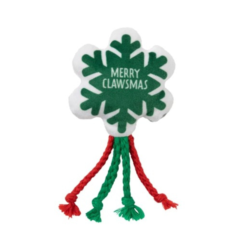 FuzzYard Christmas Merry Clawsmas Snowflake Cat Toy with Catnip