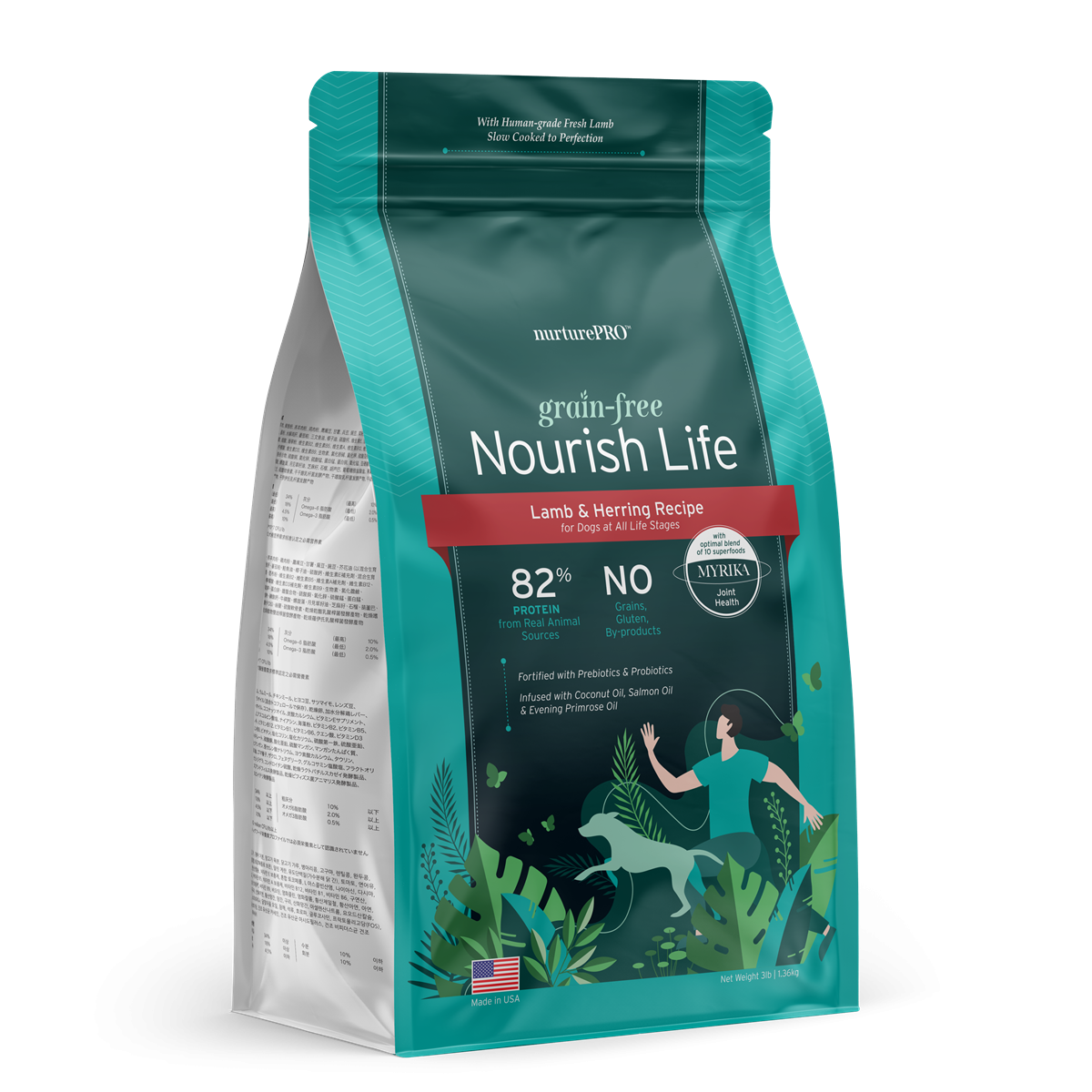 Nurture Pro Nourish Life Grain-Free Dry Dog Food – Lamb & Herring (Adult Dogs) (0.6LB/3LB/11LB/20LB)