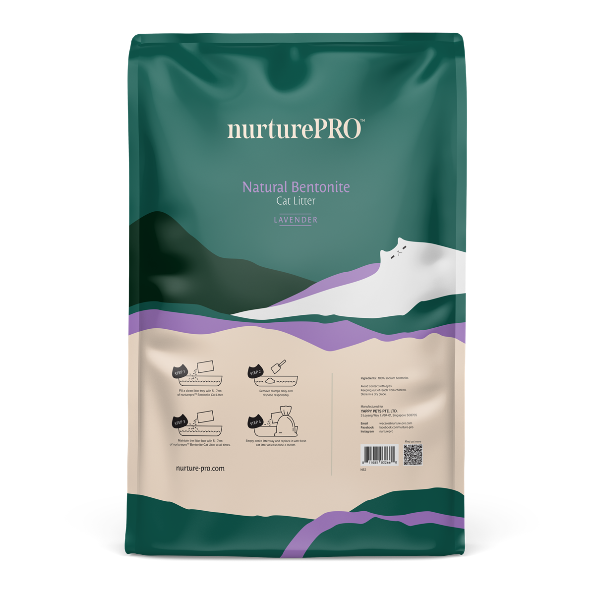 Nurture Pro Bentonite Cat Litter – Lavender (10L)