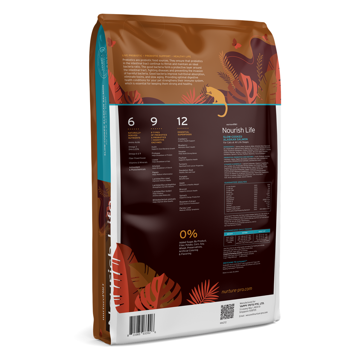 Nurture Pro Nourish Life Slow-Cooked Alaskan Salmon Dry Cat Food – Indoor Kitten & Adult (300g / 1.8kg / 5.7kg)