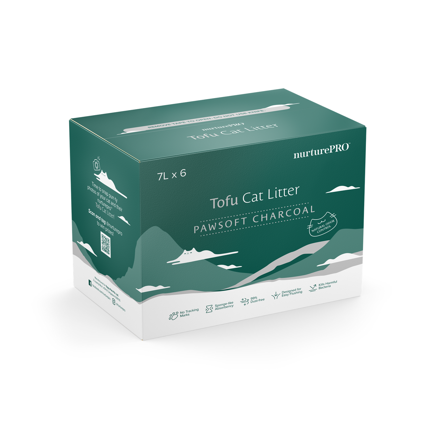 Nurture Pro Tofu Cat Litter PawSoft Charcoal