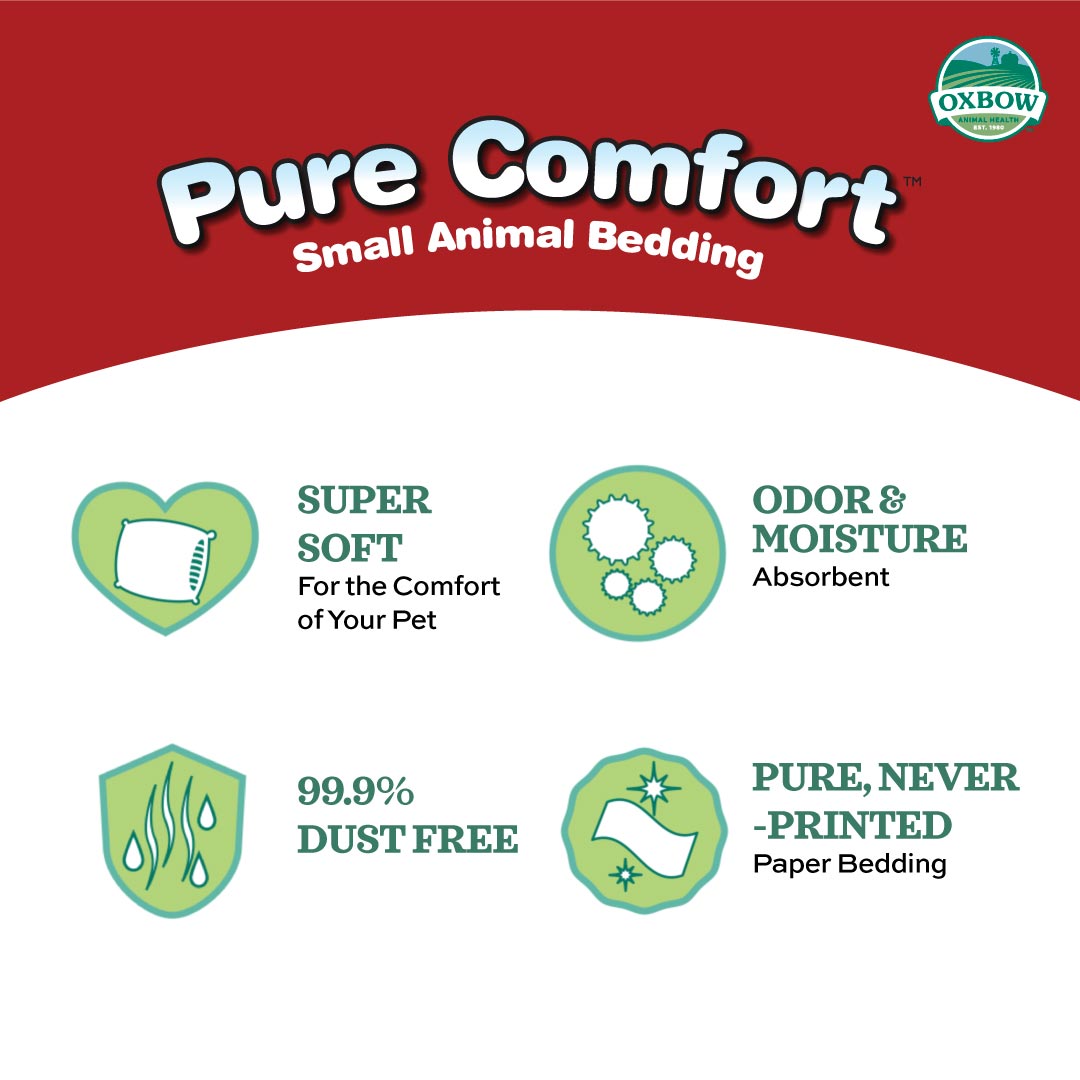 Oxbow Pure Comfort Blend Bedding for Small Pets – Ultra Soft & Absorbent