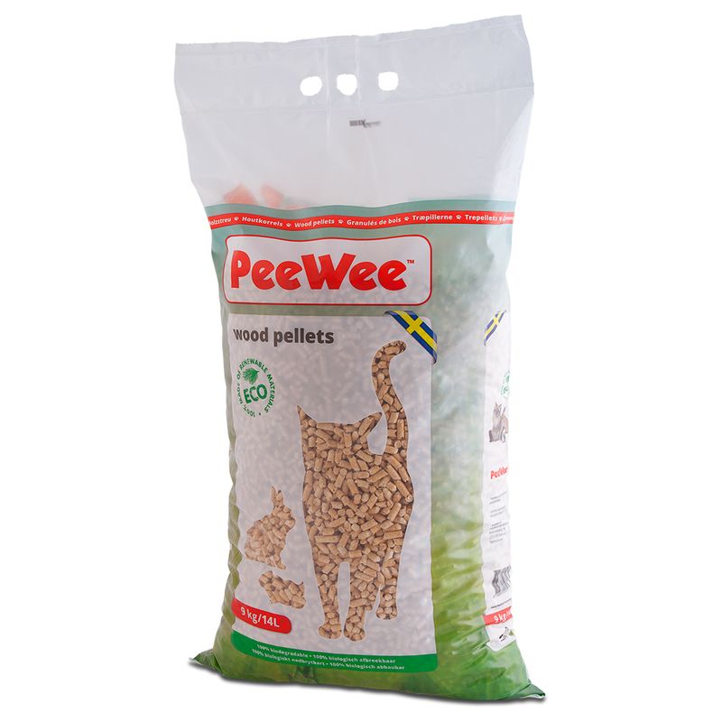 PeeWee Eco Wood Pellet Cat Litter 9kg Natural Pine