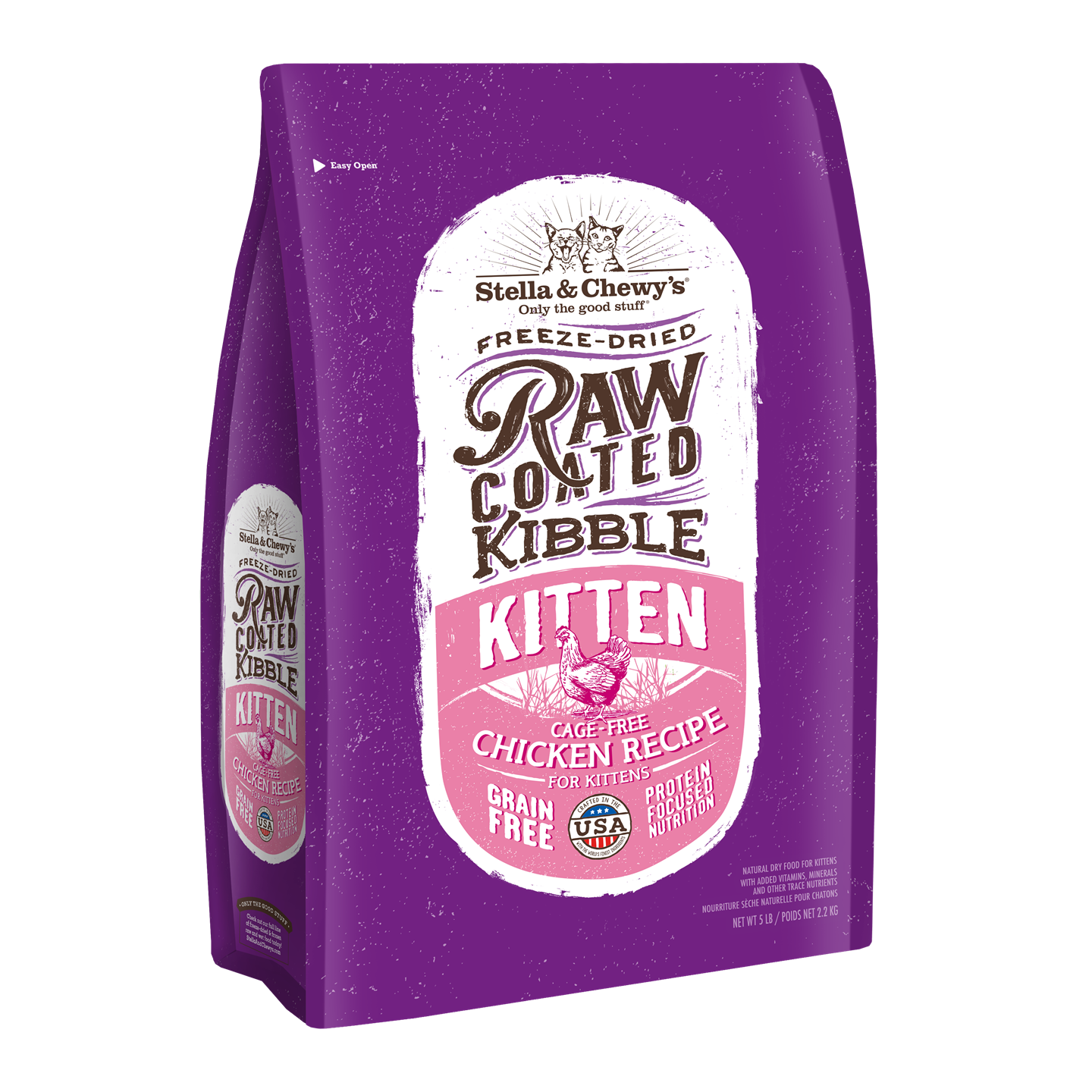 Stella and Chewy’s Raw Coated Kibble Kitten Cage Free Chicken Recipe 5LB