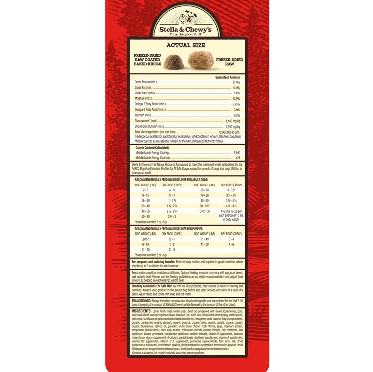 Stella & Chewy’s Free Range Raw Blend Kibble for Dogs 3.5LB