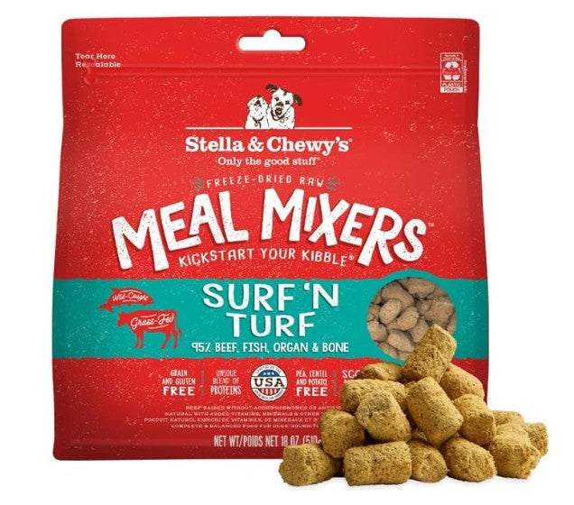 Stella & Chewy’s Surf N Turf Meal Mixers for Dogs 18oz
