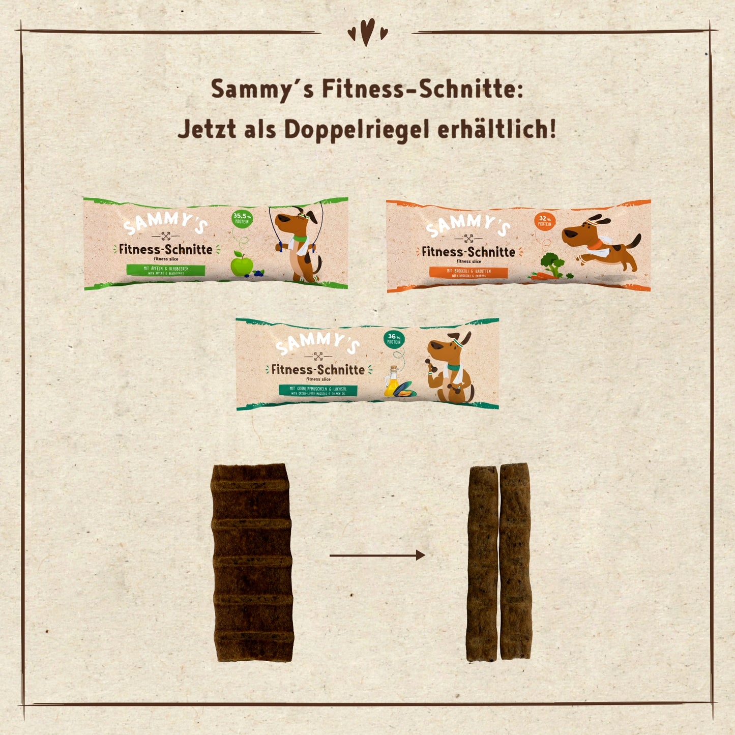 Bosch Sammy’s Snacks Fitness Slice with Broccoli and Carrots