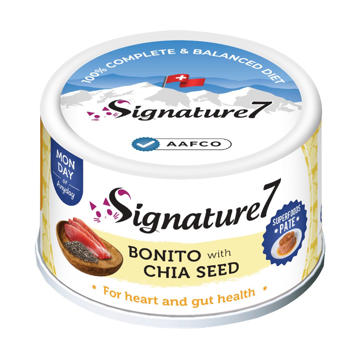 Signature7 Superfoods Bonito & Chia Seed Cat Pate (Monday) 80g