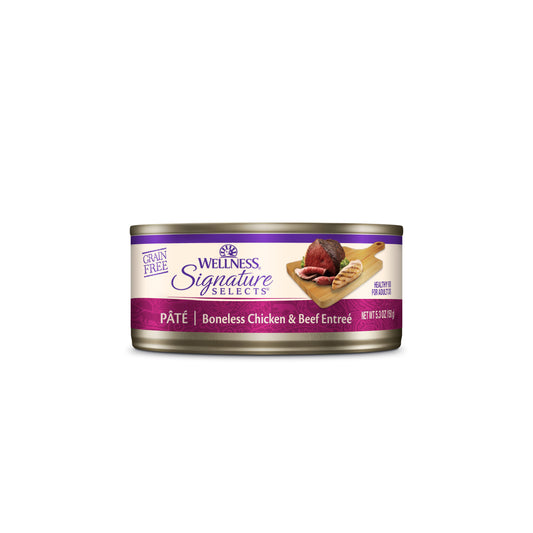 Wellness CORE Signature Selects Pate Boneless Chicken & Beef Grain Free Canned Cat Food 5.3oz