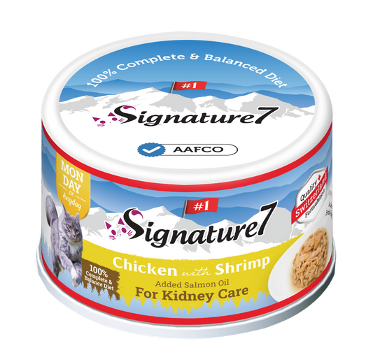 Signature7 Swiss Gravy Chicken with Shrimp & Salmon Oil Canned Cat Food (Mon) 70g