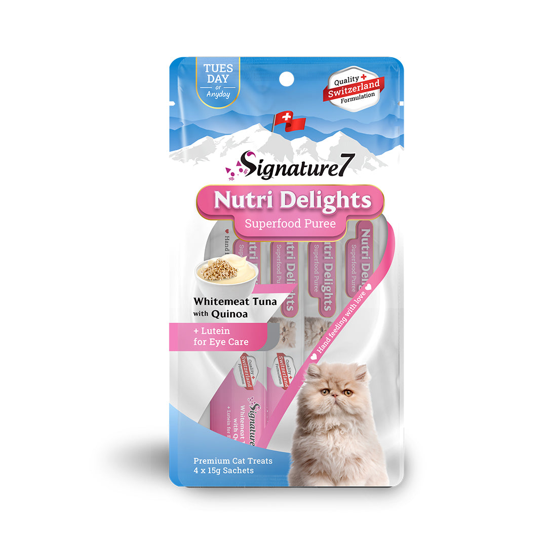 Signature7 Nutri Delights Whitemeat Tuna with Quinoa Purée Cat Treat (Tue) 60g