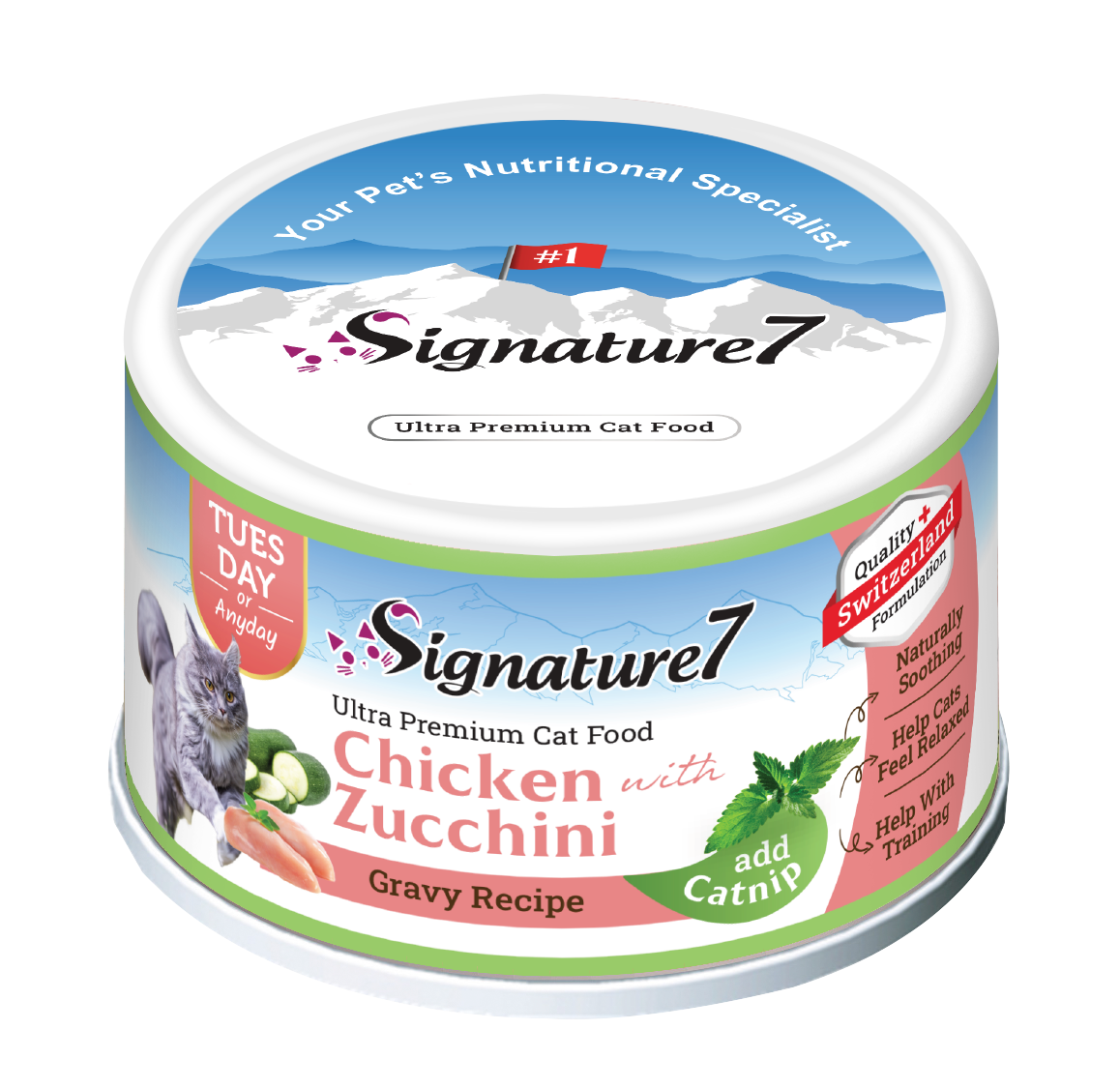 Signature7 Cat Wet Food in Gravy with Catnip 70g