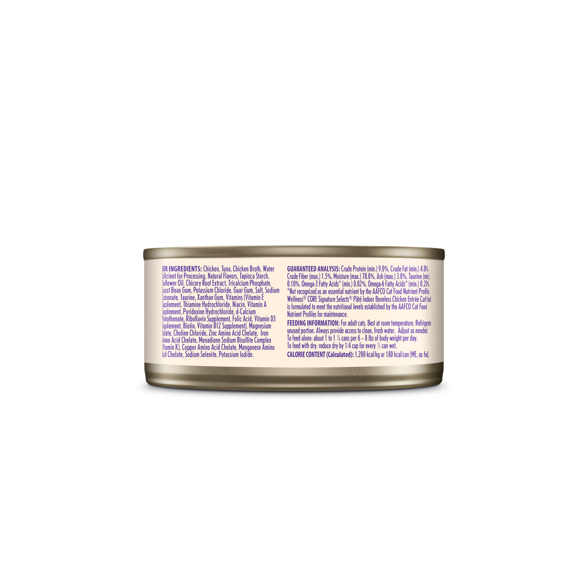 Wellness CORE Signature Selects Pate Boneless Chicken Indoor Grain Free Canned Cat Food 5.3oz