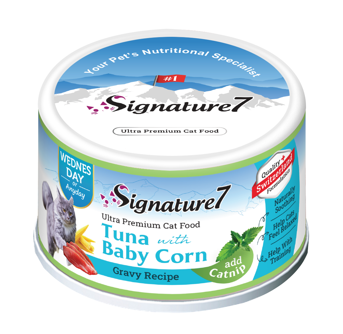 Signature7 Cat Wet Food in Gravy with Catnip 70g
