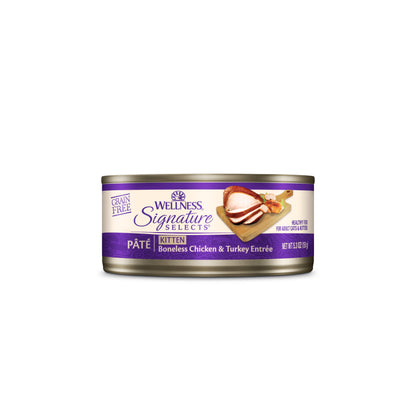 Wellness CORE Signature Selects Pate Boneless Chicken & Turkey Kitten Grain Free Canned Cat Food 5.3oz