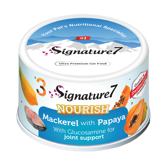 Signature7 Nourish Fruits Mackerel with Papaya Canned Cat Food 80g