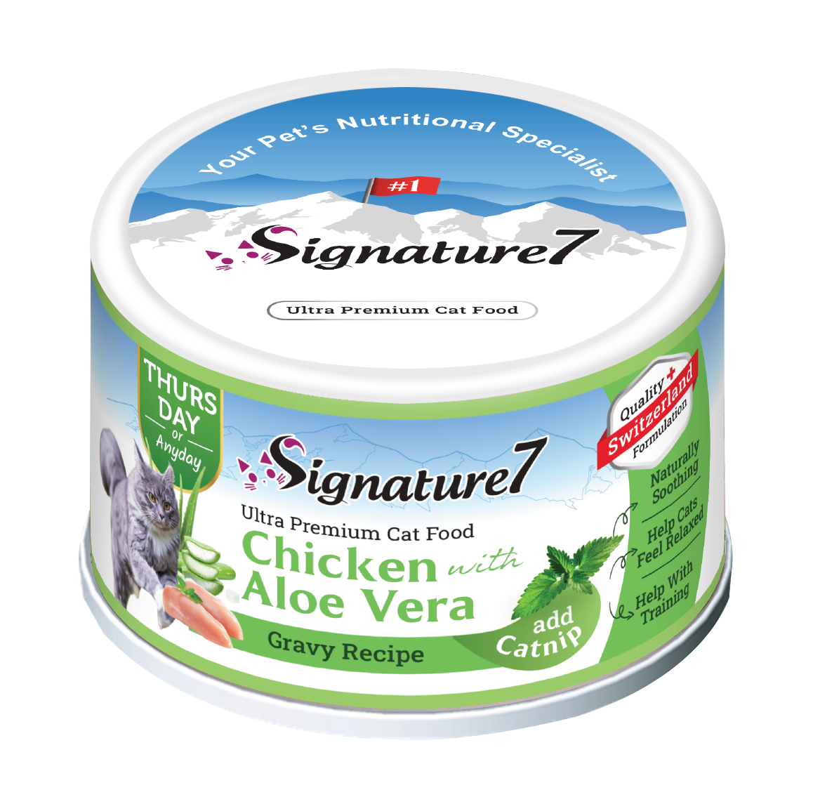 Signature7 Cat Wet Food in Gravy with Catnip 70g