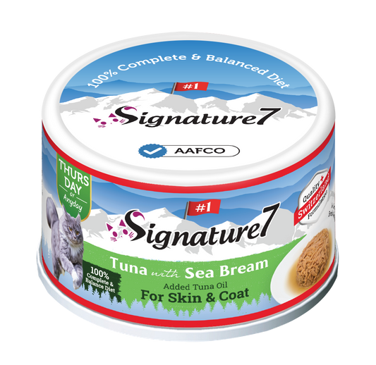 Signature7 Swiss Gravy Tuna with Sea Bream & Tuna Oil Canned Cat Food (Thur) 70g