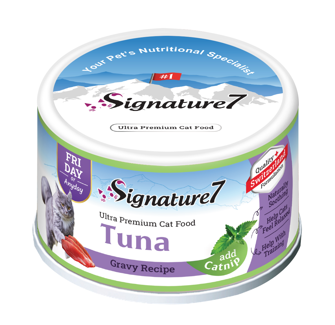 Signature7 Cat Wet Food in Gravy with Catnip 70g