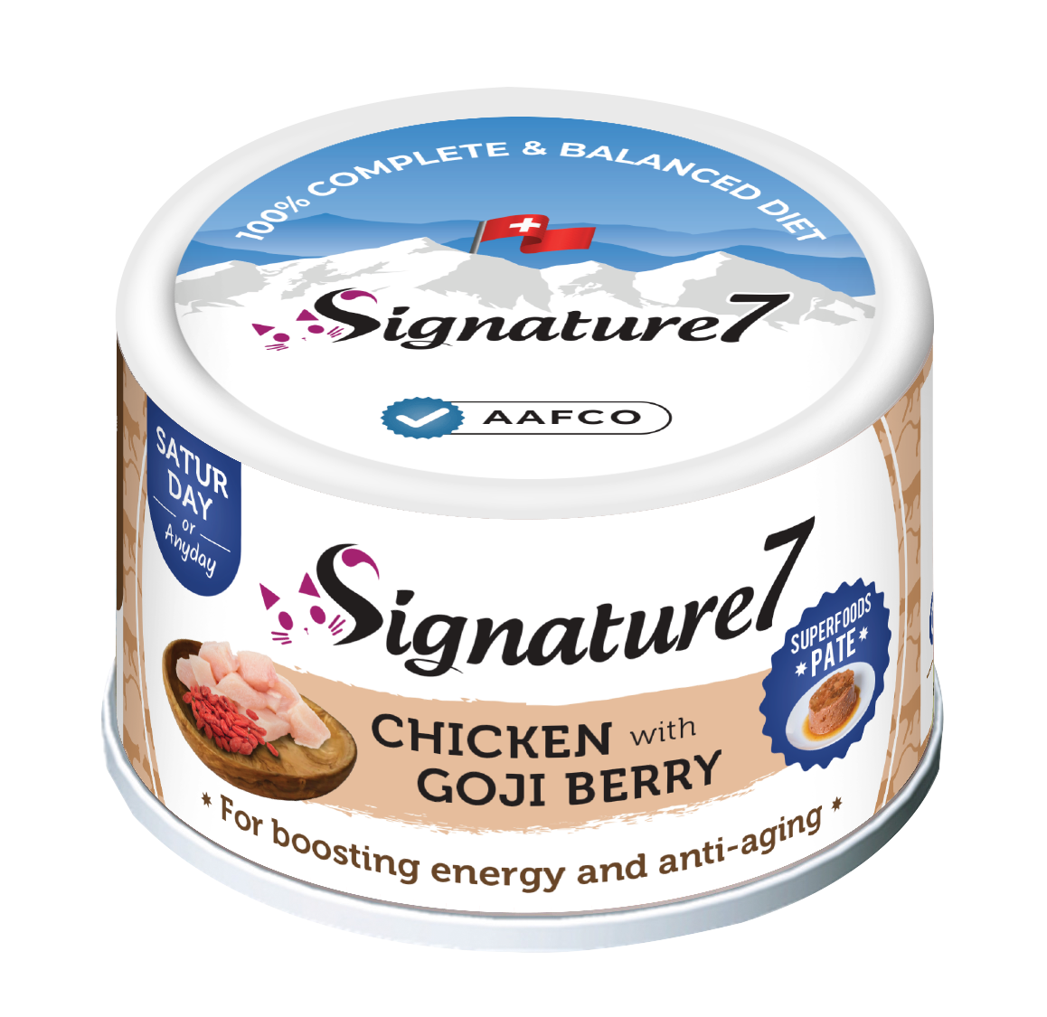 Signature7 Superfoods Chicken & Goji Berry Cat Pate (Saturday) 80g