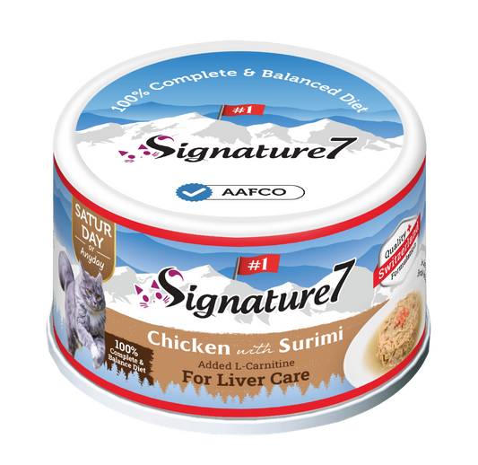 Signature7 Swiss Gravy Chicken with Surimi & L-Carnitine Canned Cat Food (Sat) 70g