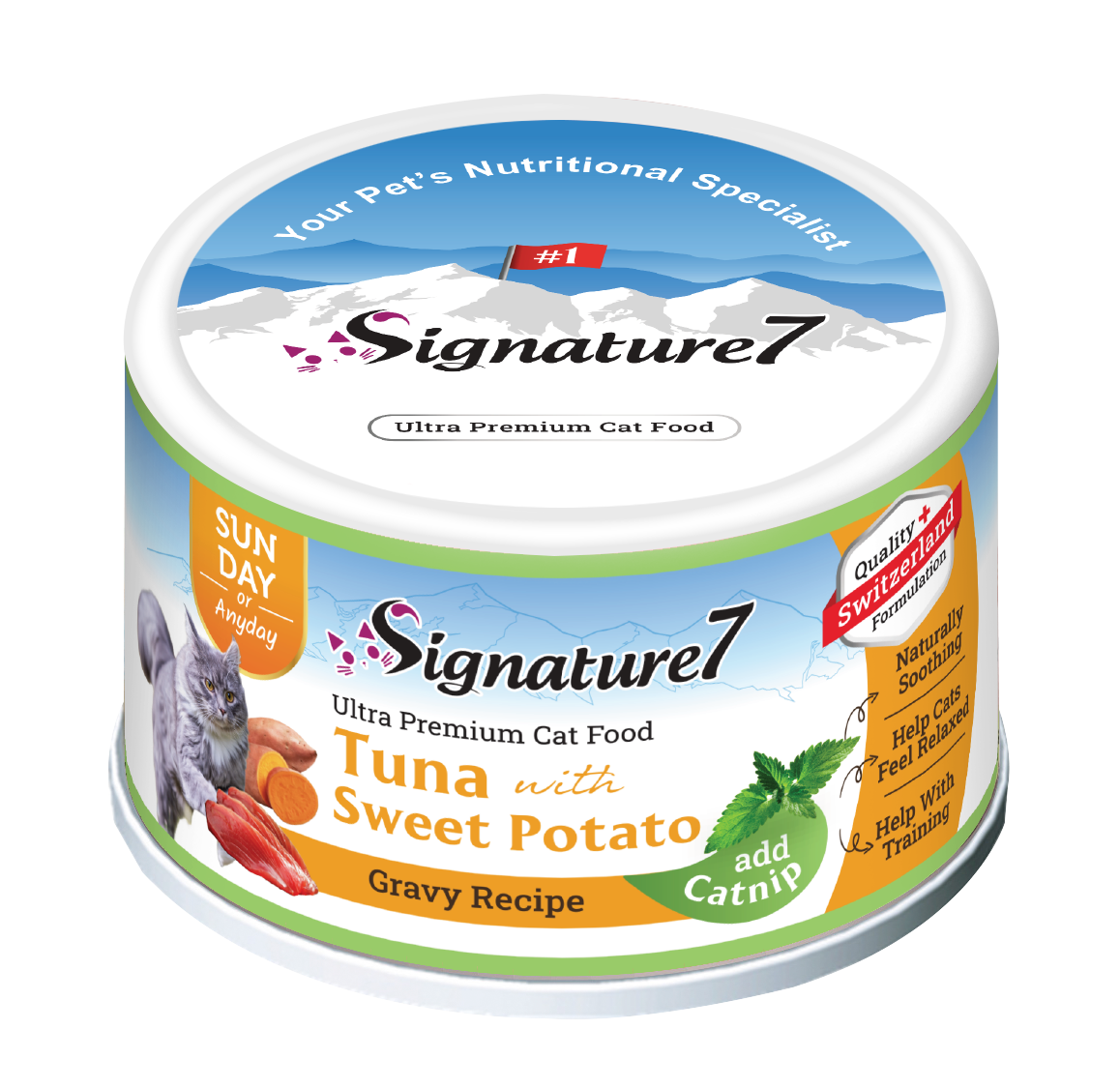 Signature7 Cat Wet Food in Gravy with Catnip 70g