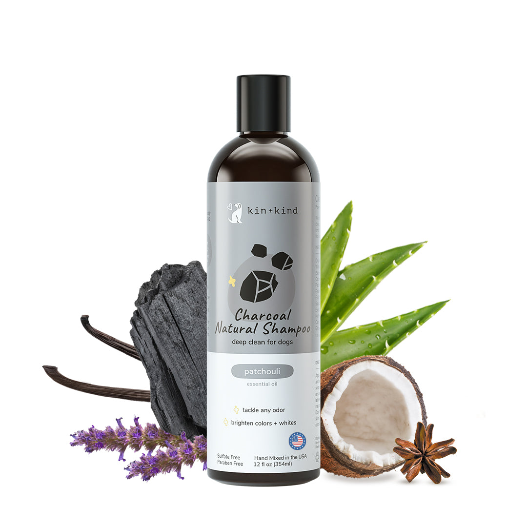 kin+kind Charcoal Shampoo Patchouli 12oz