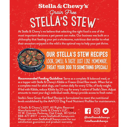 Stella & Chewy’s Stew Grass Fed Beef Grain Free Adult Wet Dog Food 11oz