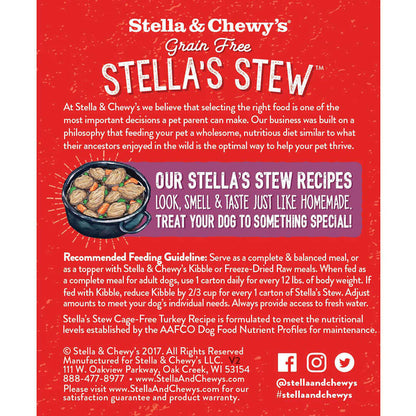 Stella & Chewy’s Grain Free Cage Free Turkey Recipe Stew Dog Food 11oz