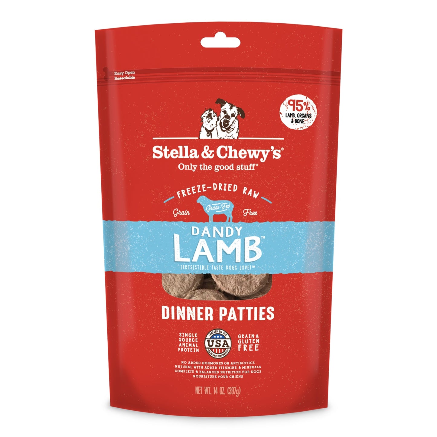 Stella and Chewy’s Dandy Lamb Freeze Dried Raw Dinner Patties 25oz
