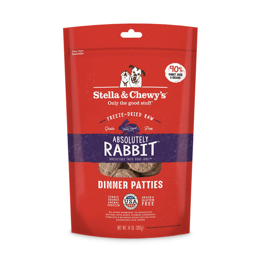 Stella and Chewy’s Absolutely Rabbit Freeze Dried Raw Dinner Patties 14oz