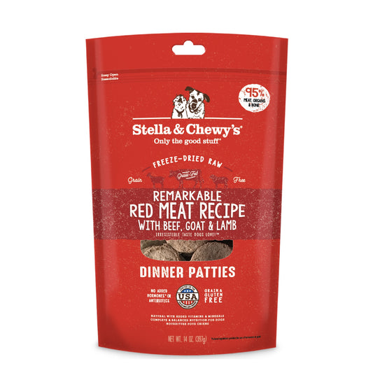 Stella and Chewy’s Remarkable Red Meat Dinner Patties Freeze Dried Raw Dog Food 14oz