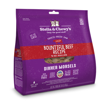Stella & Chewy’s Bountiful Beef Freeze Dried Raw Dinner Morsels for Cats 18oz