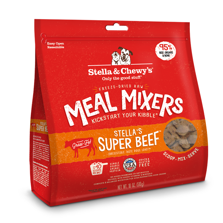 Stella & Chewy’s Super Beef Meal Mixers for Dogs 18oz