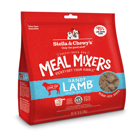 Stella & Chewy’s Dandy Lamb Meal Mixers for Dogs 18oz